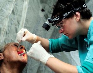 dentist with patient