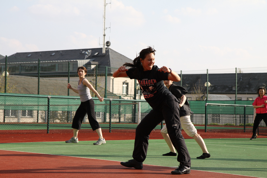 women doing aerobic