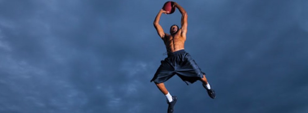 basketball player jumping