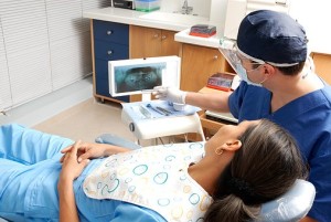orthodontist with woman